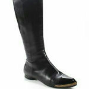 Yves saint laurant mirabelle black leather boot
